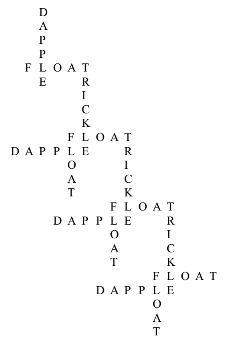 Dapple Float Trickle tiling